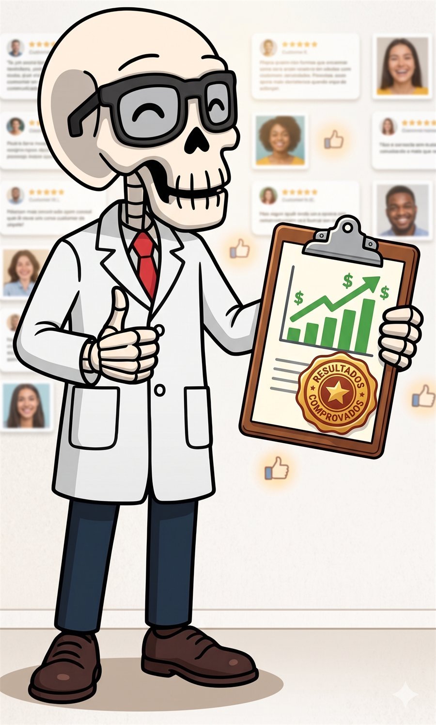 Ilustração do painel de depoimentos